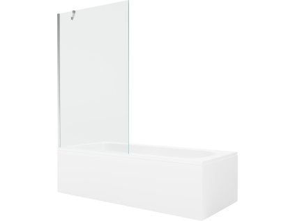 MEXEN/S - Vega obdélníková vana 150 x 70 cm s panelem + vanová zástěna 100 cm, transparent, chrom 550115070X9510000001