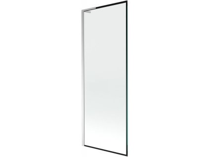 MEXEN/S - Next L vanová zástěna FIX 70 x 150 cm, černá vzor, chrom 895-070-000-03-70-01