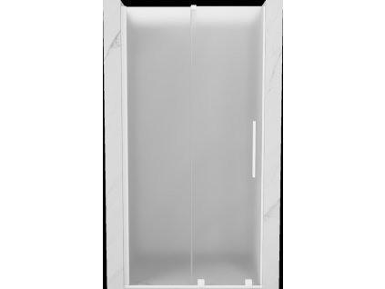MEXEN/S - Velar posuvné sprchové dveře 110 cm, dekor, bílá 871-110-000-31-20