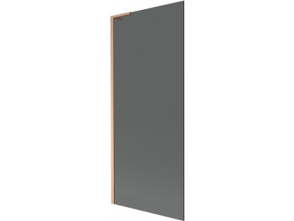 MEXEN/S - Next L vanová zástěna FIX 80 x 150 cm, grafit, měď kartáčovaná 895-080-000-03-40-65