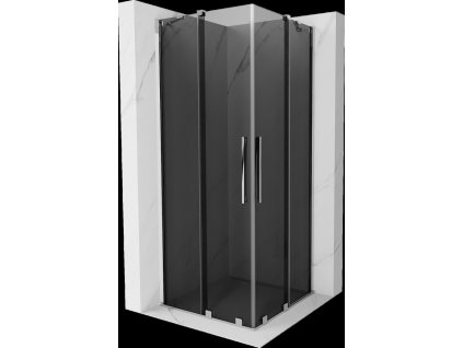 MEXEN/S - Velar Duo sprchový kout, posuvné dveře 80 x 80, grafit, chrom 871-080-080-42-01