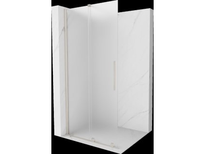 MEXEN/S - Velar Sprchová zástěna posuvná Walk-in 70 x 200 cm, dekor 8 mm, nikl kartáčovaný 871-070-000-33-97