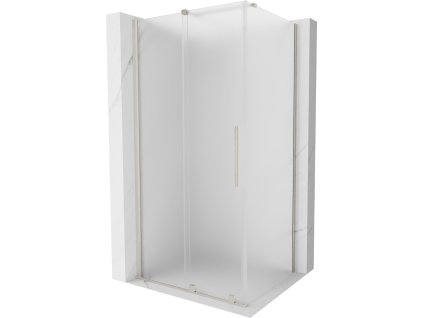 MEXEN/S - Velar sprchový kout, posuvné dveře 100 x 110 cm, dekor, nikl kartáčovaný 871-100-110-31-97