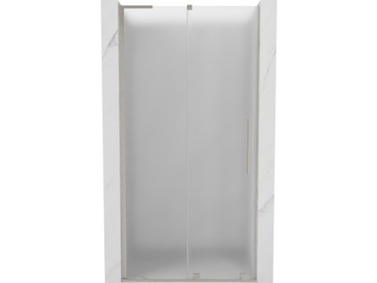 MEXEN/S - Velar L posuvné sprchové dveře 110 cm, dekor, nikl kartáčovaný 871-110-003-31-97