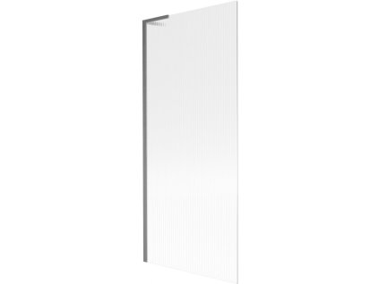 MEXEN/S - Next L vanová zástěna FIX 80 x 150 cm, proužky, grafit kartáčovaná 895-080-000-03-09-66