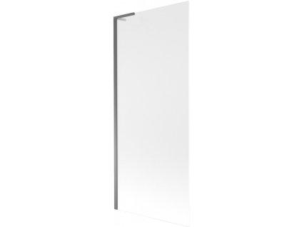 MEXEN/S - Next L vanová zástěna FIX 80 x 150 cm, dekor, grafit metal 895-080-000-03-30-95