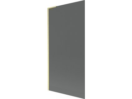 MEXEN/S - Next L vanová zástěna FIX 90 x 150 cm, grafit, zlatá kartáčovaná 895-090-000-03-40-55