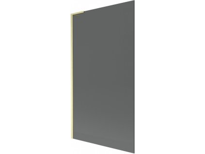 MEXEN/S - Next L vanová zástěna FIX 100 x 150 cm, grafit, zlatá kartáčovaná 895-100-000-03-40-55