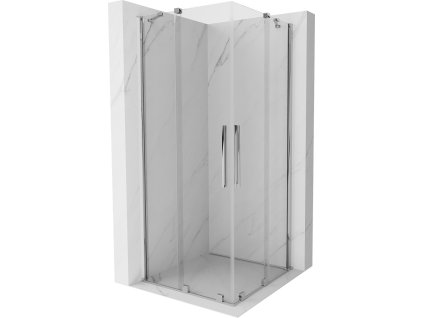 MEXEN/S - Velar Duo čtvercový sprchový kout 90 x 90, transparent, chrom 871-090-090-02-01