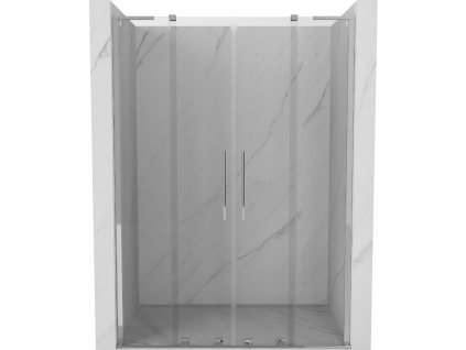 MEXEN/S - Velar L Duo posuvné sprchové dveře 150 cm, transparent, chrom 871-150-003-02-01