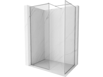 MEXEN/S - Kioto-F Sprchová zástěna WALK-IN s rámem 85 x 70 cm, transparent 8 mm, chrom 800-085-202-04-00-070
