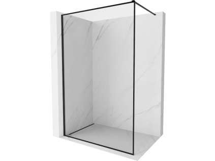 MEXEN/S - Kioto-F Sprchová zástěna WALK-IN s rámem 90 x 202 cm, transparent 8 mm, černá 800-090-104-70-00