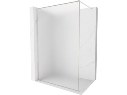 MEXEN/S - Kioto-F Sprchová zástěna WALK-IN s rámem 90 x 202 cm, dekor 8 mm, nikl kartáčovaný 800-090-104-97-30