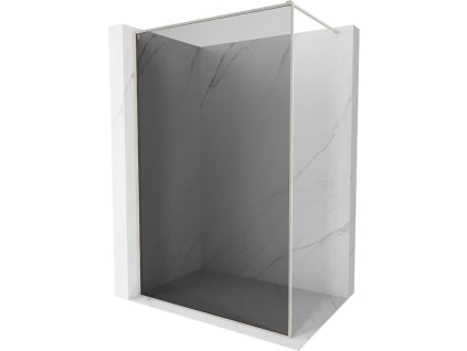 MEXEN/S - Kioto-F Sprchová zástěna WALK-IN s rámem 90 x 202 cm, grafit 8 mm, nikl kartáčovaný 800-090-104-97-40