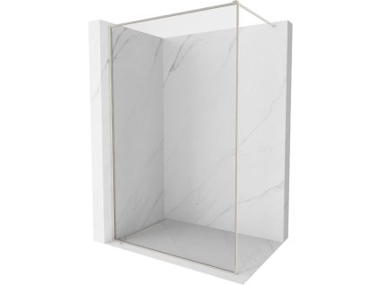 MEXEN/S - Kioto-F Sprchová zástěna WALK-IN s rámem 95 x 202 cm, transparent 8 mm, nikl kartáčovaný 800-095-104-97-00