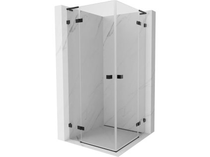 MEXEN/S - Lunar L Duo sprchový kout dveře křídlové 70 x 70 cm, transparent, černá 834L-070L-070P-70-00