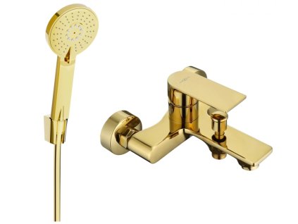 MEXEN/S - R40 Royo vanová baterie se sprchou set, zlato 7223R40-50