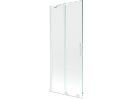 MEXEN/S - Velar Dvoukřídlá posuvná vanová zástěna 85 x 150 cm, transparent, bílá 896-085-000-01-20