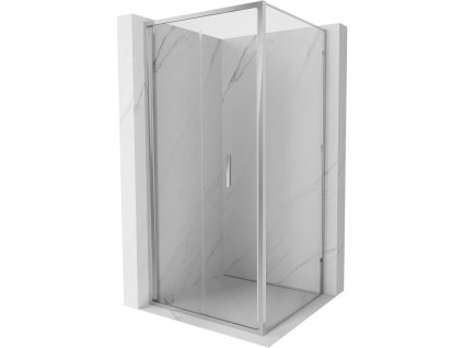 MEXEN/S - Exo sprchový kout skládací dveře 100 x 100 cm, transparent, chrom 816-100-100-01-00