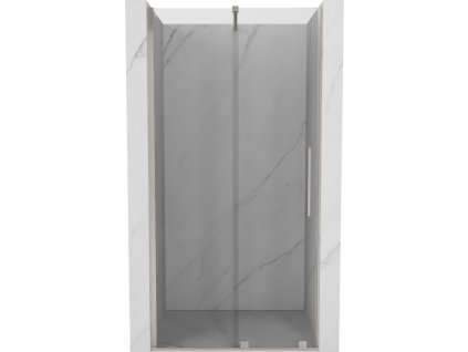 MEXEN/S - Velar posuvné sprchové dveře 90 cm, transparent, nikl kartáčovaný 871-090-000-01-97