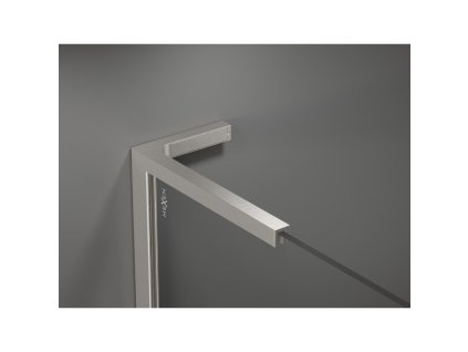 MEXEN/S - Velar L posuvné sprchové dveře 90 cm, transparent, nikl kartáčovaný 871-090-003-01-97
