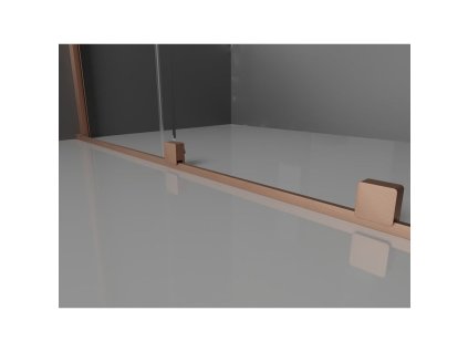 MEXEN/S - Velar L Sprchová zástěna posuvná Walk-in 90 x 200 cm, transparent 8 mm, měď kartáčovaná 871-090-003-03-65