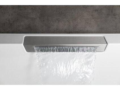 CASCATA hydromasážna vaňa, 185x85x45cm, kaskáda biela, Active Hydro-Air, chróm