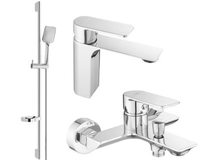 MEXEN/S - Alexa SET umyvadlová + vanová baterie s příslušenstvím DS62, chrom 71203DS62-00