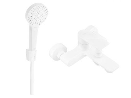 MEXEN/S - R05 Royo vanová baterie se sprchou set, bílá 7223R05-20