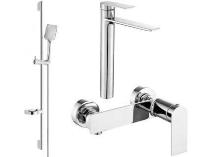 MEXEN/S - Zero SET umyvadlová + sprchová baterie s příslušenstvím DS62, chrom 71114DS62-00