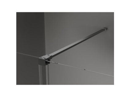 MEXEN/S - Velar Sprchová zástěna posuvná Walk-in 150 x 200 cm, grafit 8 mm, grafit kartáčovaná 871-150-000-43-66