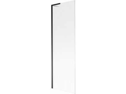 MEXEN/S - Next L vanová zástěna FIX 60 x 150 cm, proužky, černá 895-060-000-03-09-70
