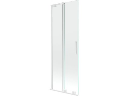 MEXEN/S - Velar L dvoukřídlá posuvná vanová zástěna 70 x 150 cm, transparent, bílá 896-070-003-01-20