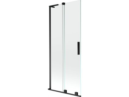 MEXEN/S - Velar L dvoukřídlá posuvná vanová zástěna 85 x 150 cm, transparent, černá 896-085-003-01-70