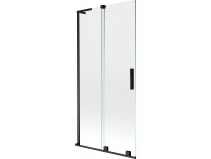 MEXEN/S - Velar L dvoukřídlá posuvná vanová zástěna 90 x 150 cm, transparent, černá 896-090-003-01-70