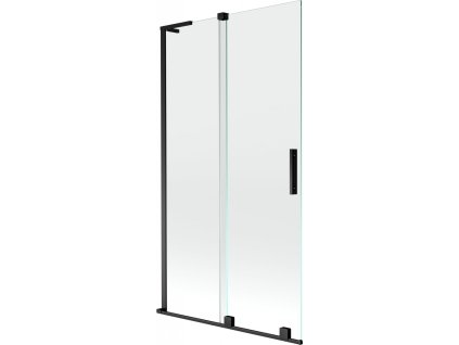MEXEN/S - Velar L dvoukřídlá posuvná vanová zástěna 100 x 150 cm, transparent, černá 896-100-003-01-70