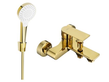 MEXEN/S - R05 Royo vanová baterie se sprchou set, zlato 7223R05-50