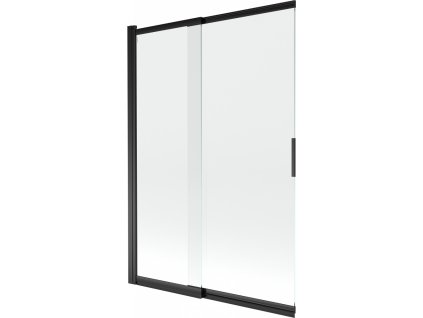 MEXEN - Fox 2-křídlá posuvná vanová zástěna 120 x 150 cm, transparent, černá 891-120-002-70-00