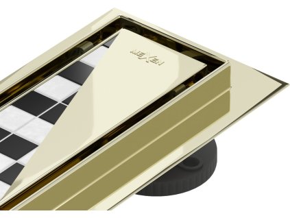 MEXEN/S - Flat M13 odtokový žlab 2v1 80 cm zlatý  1510080-15