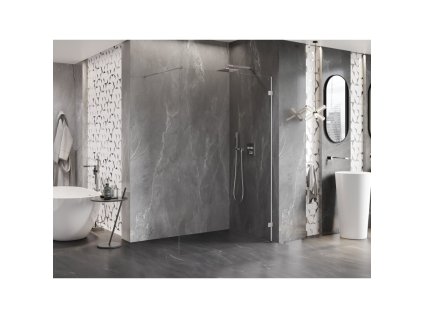 MEXEN/S - Lunar Sprchová zástěna WALK-IN pravá 110 x 200 cm, transparent 8 mm, chrom 830-110-000-01-00-P