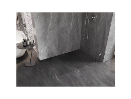 MEXEN/S - Lunar Sprchová zástěna WALK-IN pravá 130 x 200 cm, transparent 8 mm, chrom 830-130-000-01-00-P