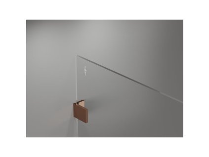 MEXEN/S - Lunar Sprchová zástěna WALK-IN pravá 60 x 200 cm, transparent 8 mm, růžové zlato 830-060-000-60-00-P