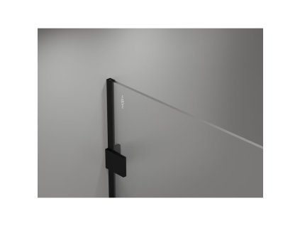 MEXEN/S - Lunar Sprchová zástěna WALK-IN pravá 70 x 200 cm, transparent 8 mm, černá 830-070-000-70-00-P