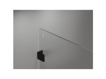 MEXEN/S - Lunar Sprchová zástěna WALK-IN pravá 120 x 200 cm, transparent 8 mm, černá 830-120-000-70-00-P
