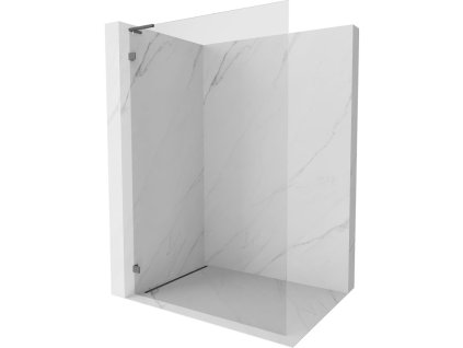 MEXEN/S - Lunar L Sprchová zástěna WALK-IN levá 70 x 200, transparent 8 mm, grafit kartáčovaná 830L-070-000-66-00-L