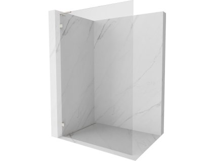 MEXEN/S - Lunar L Sprchová zástěna WALK-IN levá 70 x 200, transparent 8 mm, nikl kartáčovaný 830L-070-000-97-00-L