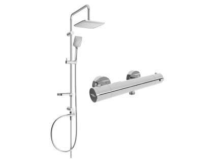 MEXEN/S - Sven sprchový sloup včetně sprchové termostatické baterie Kai, chrom 77100262-00