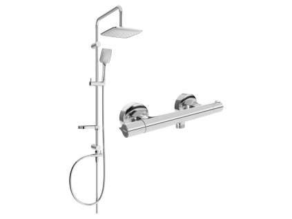 MEXEN/S - Sven sprchový sloup včetně sprchové termostatické baterie Slim, chrom 77105262-00