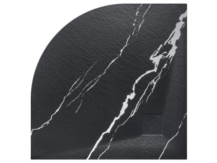 stvrtkruhova sprchova vanicka vexo marble cierna