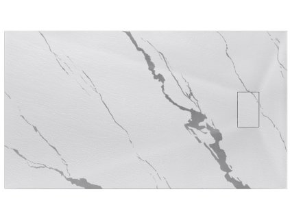 obdlznikova sprchova vanicka vexo marble biela